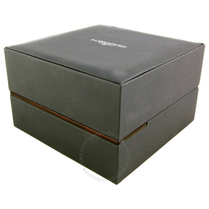 Longines, Presence White Dial Black Leather Ladies Watch L43214152