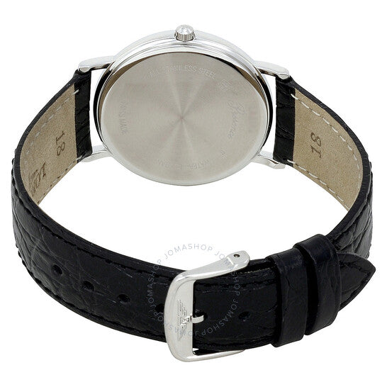 Longines, Presence White Dial Black Leather Men's Watch L48194112