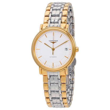Longines, Presence White Dial Ladies Two Tone Watch
