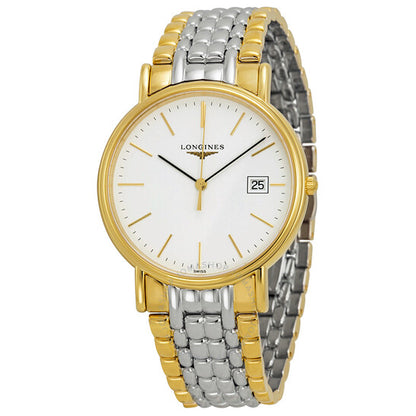 Longines, Presence White Dial Stainless Steel Bracelet Men's Watch