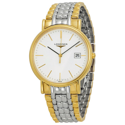 Longines, Presence White Dial Stainless Steel Bracelet Men's Watch