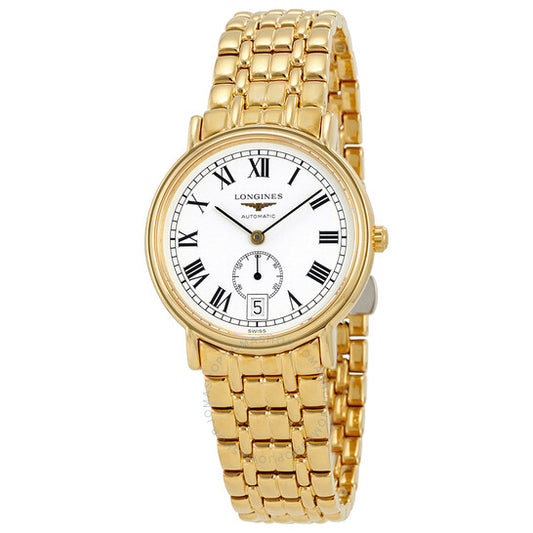 Longines, Presence White Dial Yellow Gold PVD Ladies Watch L4.804.4.11.8