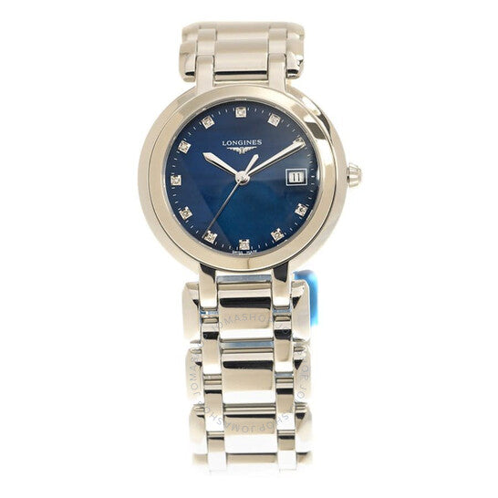 Longines, Prima Luna Quartz Diamond Blue Dial Ladies Watch