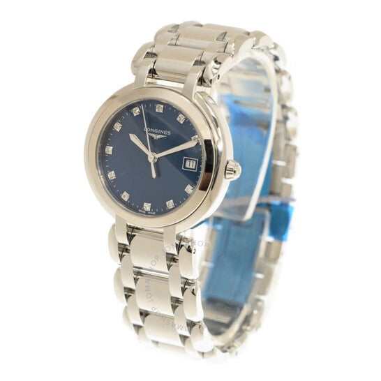 Longines, Prima Luna Quartz Diamond Blue Dial Ladies Watch