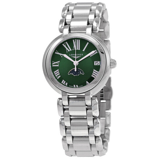 Longines, Prima Luna Quartz Green Dial Ladies Watch