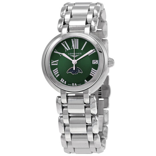 Longines, Prima Luna Quartz Green Dial Ladies Watch