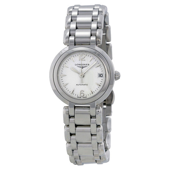 Longines, Prima Luna White Dial Stainless Steel Ladies Watch