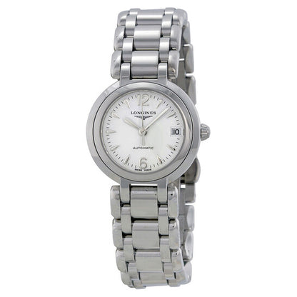Longines, Prima Luna White Dial Stainless Steel Ladies Watch