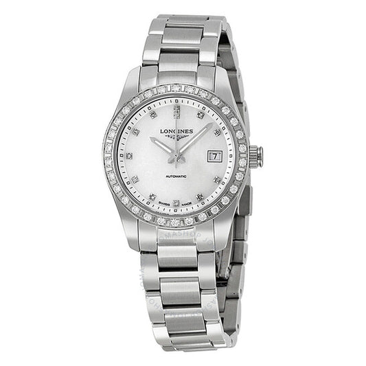 لونجين، ساعة بريمالونا النسائية المصنوعة من عرق اللؤلؤ والفولاذ المقاوم للصدأ L22850876