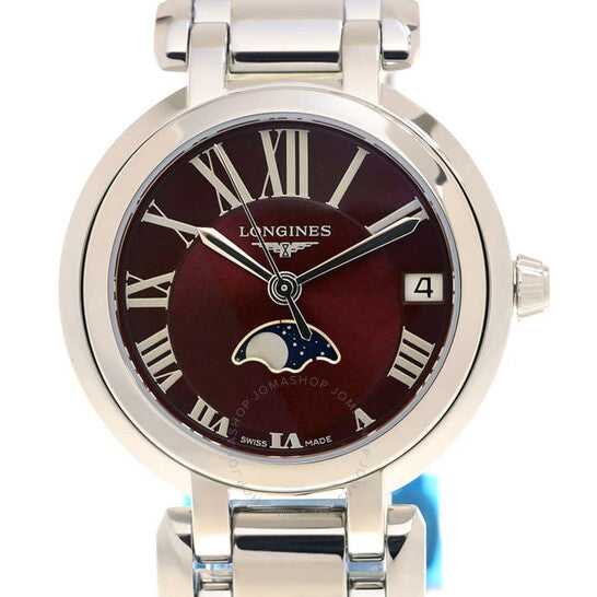 لونجين، ساعة بريمالونا كوارتز نسائية بمينا أحمر