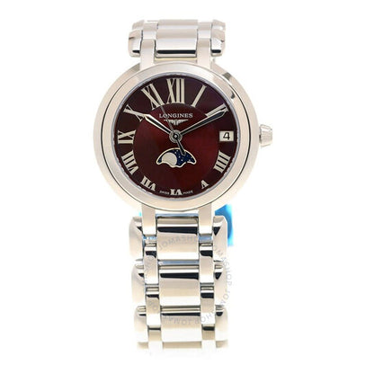 لونجين، ساعة بريمالونا كوارتز نسائية بمينا أحمر