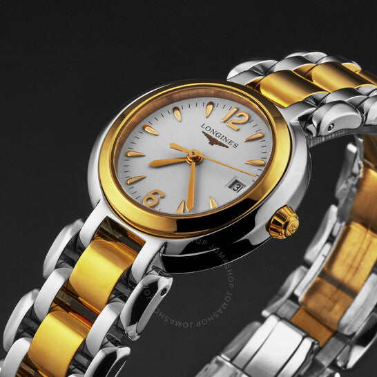 لونجين، ساعة بريما لونا كوارتز للسيدات بمينا بيضاء