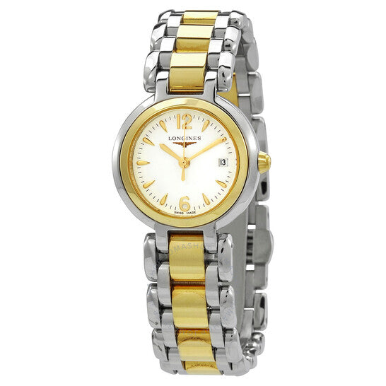 لونجين، ساعة بريما لونا كوارتز للسيدات بمينا بيضاء