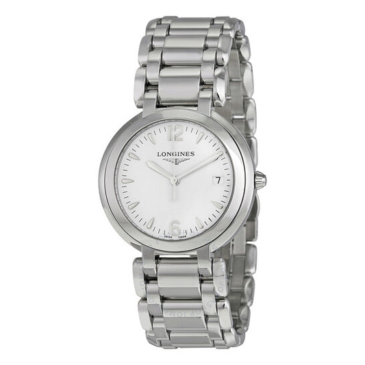 Longines, Primaluna White Dial Stainless Steel Ladies Watch
