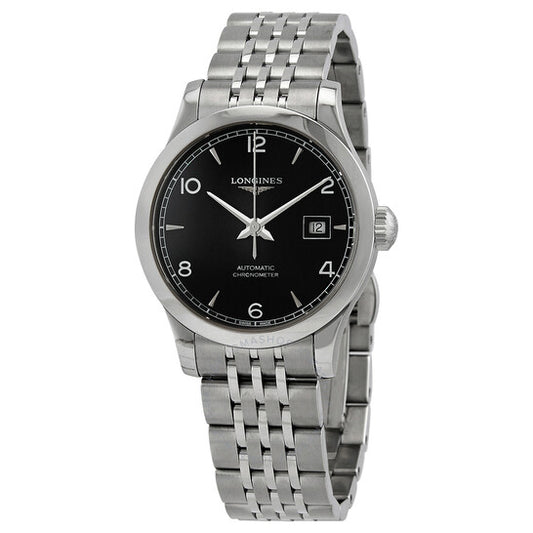 Longines, Record Automatic Black Dial Ladies Watch