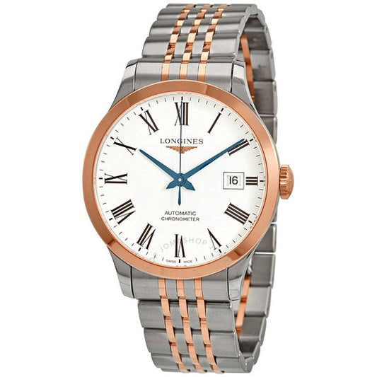 Longines, Record Automatic White Dial Two-tone Men's Watch L28205117