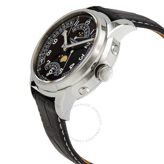 ساعة لونجين سانت إيمييه أوتوماتيكية للرجال بمينا أسود