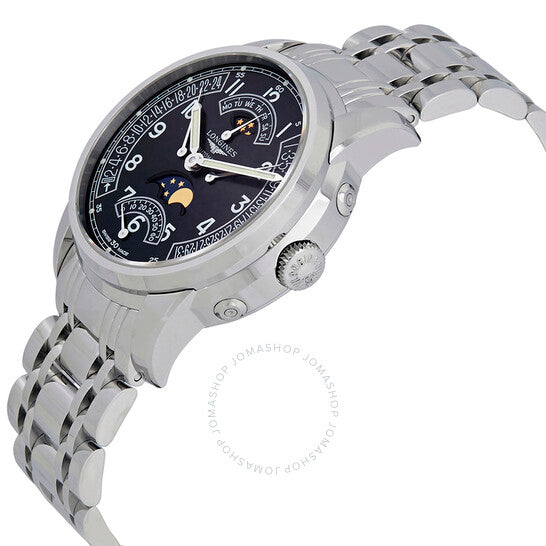 ساعة لونجين سانت إيمييه أوتوماتيكية للرجال بمينا أسود