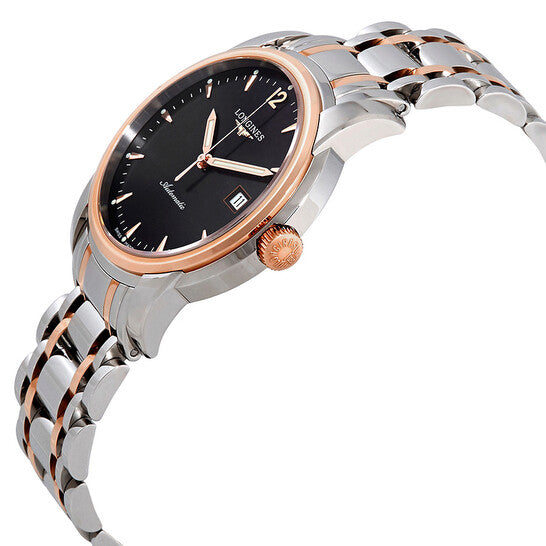 ساعة لونجين سانت إيمييه أوتوماتيكية للرجال بمينا أسود