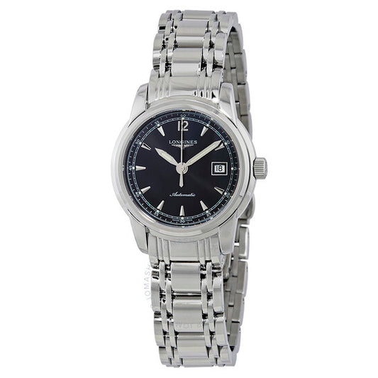 Longines, Saint-Imier Black Dial Ladies Stainless Steel Watch