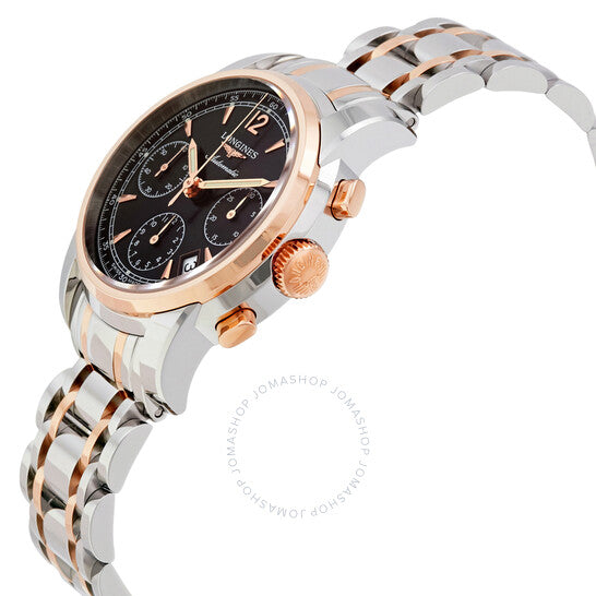 ساعة لونجين سانت إيمييه كرونوغراف أوتوماتيكية سوداء للرجال