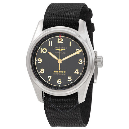 لونجين، ساعة سبيريت أوتوماتيكية للرجال بمينا أسود