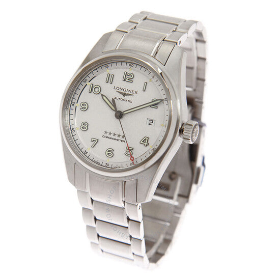 لونجين، ساعة سبيريت أوتوماتيكية للرجال بمينا أبيض
