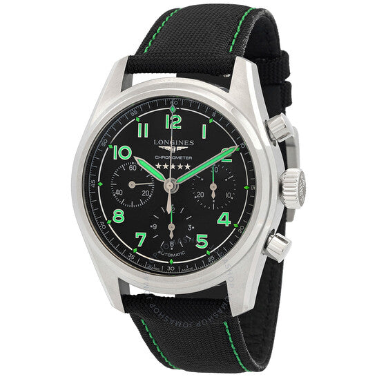 Longines, Spirit Chronograph Automatic Chronometer Black Dial Men's Watch
