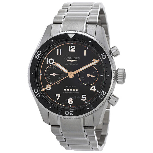 Longines, Spirit Flyback Chronograph Automatic Black Dial Men's Watch
