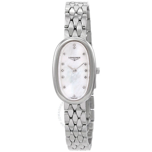 Longines, Symphonette Diamond White Mother of Pearl Dial Ladies Watch