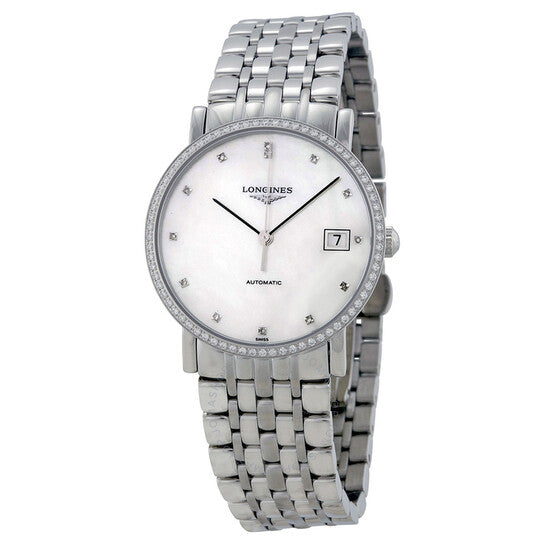 Longines, Elegant Automatic White Dial Stainless Steel Watch L48090876