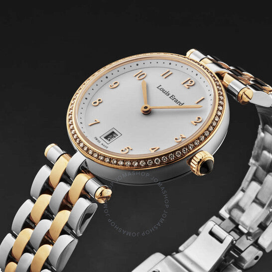 ساعة لويس إيرارد، رومانسية كوارتز بمينا أبيض للسيدات