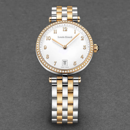 ساعة لويس إيرارد، رومانسية كوارتز بمينا أبيض للسيدات