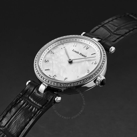 ساعة لويس إيرارد، رومانسية كوارتز بمينا أبيض للسيدات