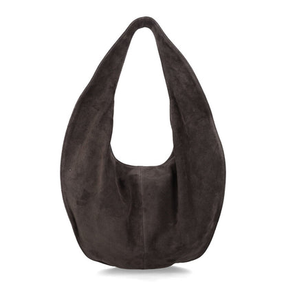 Suede Leather Cocoa Market Tote