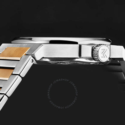 ساعة مانجر ريفولوشن للرجال ذات الميناء الأسود واليدوي