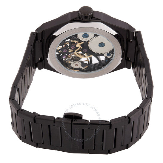 ساعة يد رجالية من مانجر ريفولوشن بمينا سوداء وحركة يدوية