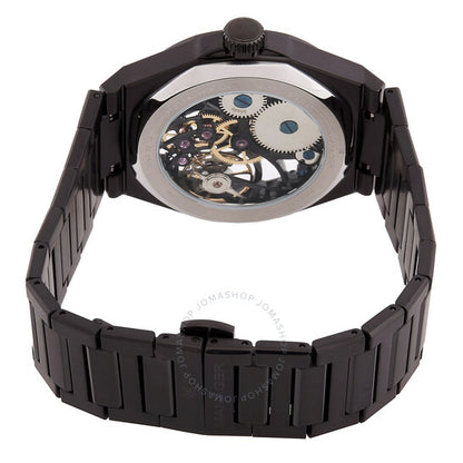 ساعة يد رجالية من مانجر ريفولوشن بمينا سوداء وحركة يدوية