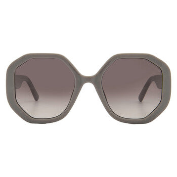 Brown Gradient Geometric Ladies Sunglasses