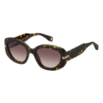 Brown Gradient Oval Ladies Sunglasses
