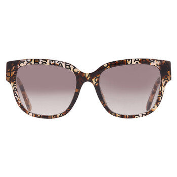 Brown Gradient Square Ladies Sunglasses