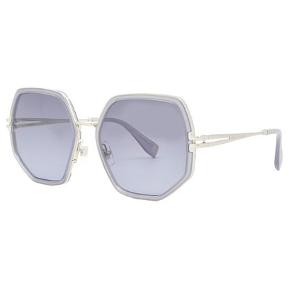 Grey Azure Gradient Geometric Ladies Sunglasses