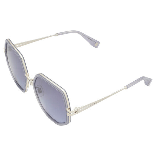Grey Azure Gradient Geometric Ladies Sunglasses
