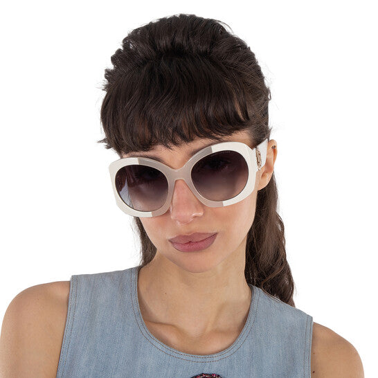 Grey Azure Oval Ladies Sunglasses