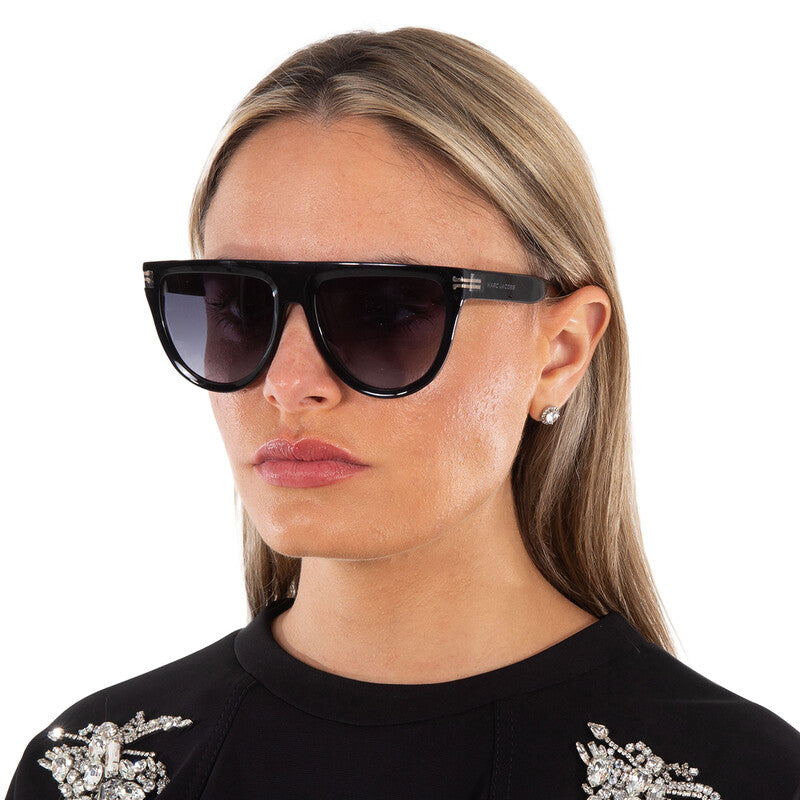 Grey Gradient Browline Ladies Sunglasses