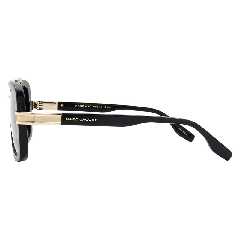 Grey Shaded Gold Rectangular Men's Sunglasses
