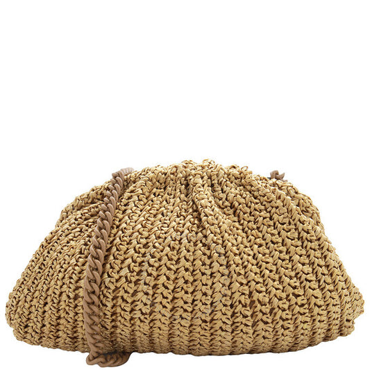 Maria La Rosa, Game Crochet Glow Raffia Clutch