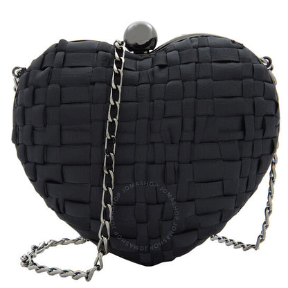 Maria La Rosa, Hand-Woven Heart-Shaped Clutch With Strap