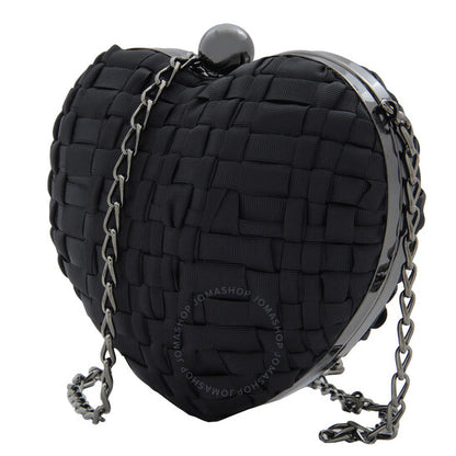 Maria La Rosa, Hand-Woven Heart-Shaped Clutch With Strap