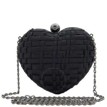 Maria La Rosa, Hand-Woven Heart-Shaped Clutch With Strap